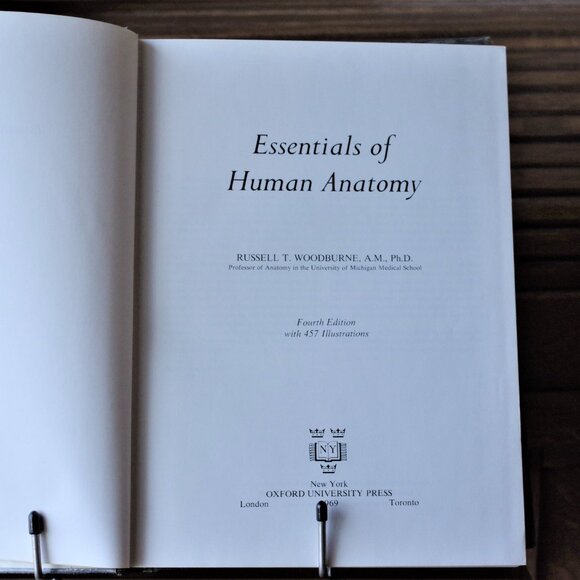 Vintage Medical Book "Essentials of Human Anatomy, Fourth Edition" 1969 Oxford - Picture 2 of 9
